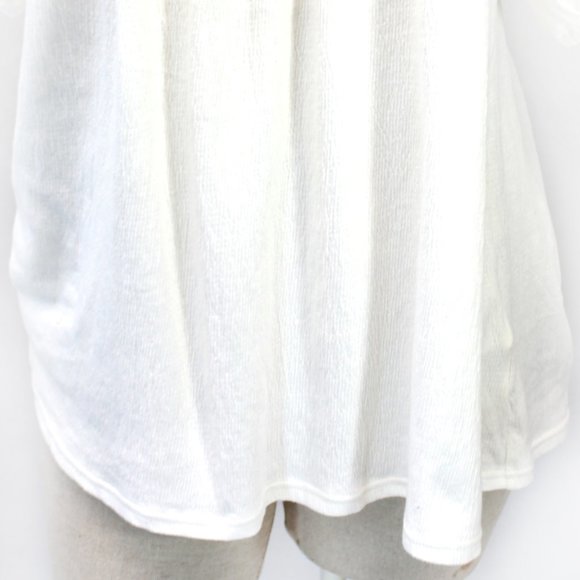 Madewell Plus White Cotton Gauze Peasant Embroidered Square Neck Top Blouse 3X - Picture 6 of 11